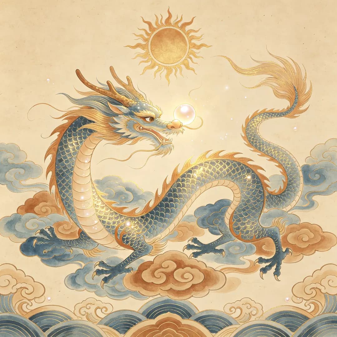 Dragon — Chinese ink-wash painting
